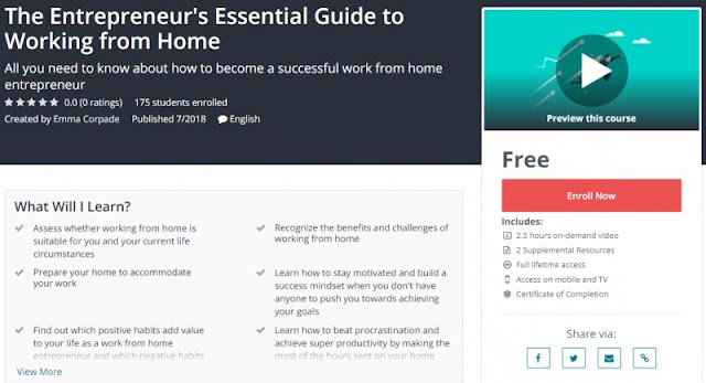 [100% Free] The Entrepreneur's Essential Guide to Working from Home