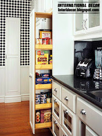 small niche compartment for storage home furnishings in the kitchen