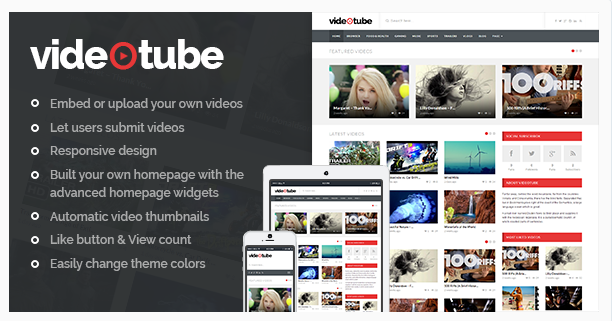 VideoTube v3.2 – A Responsive Video WordPress Theme