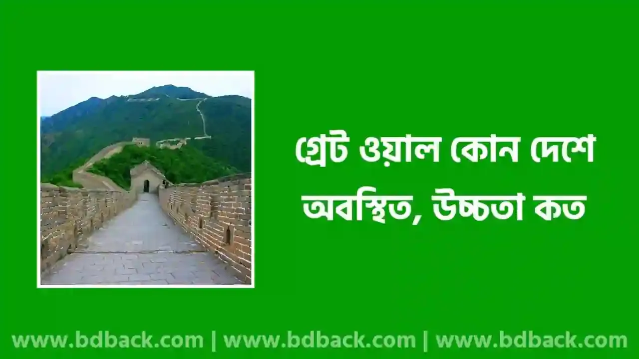গ্রেট ওয়াল কোথায় অবস্থিত | চীনের প্রাচীরের উচ্চতা কত | চীনের প্রাচীরের দৈর্ঘ্য কত কিমি