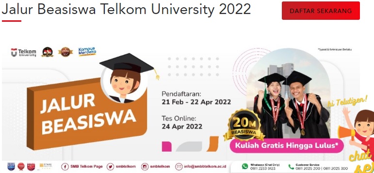 Pendaftaran  Beasiswa Telkom University
