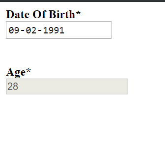 age calculation in jquery