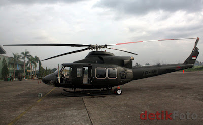 Puspenerbad Terima 1 Unit Helikopter Bell 412 EP Dari PT.DI