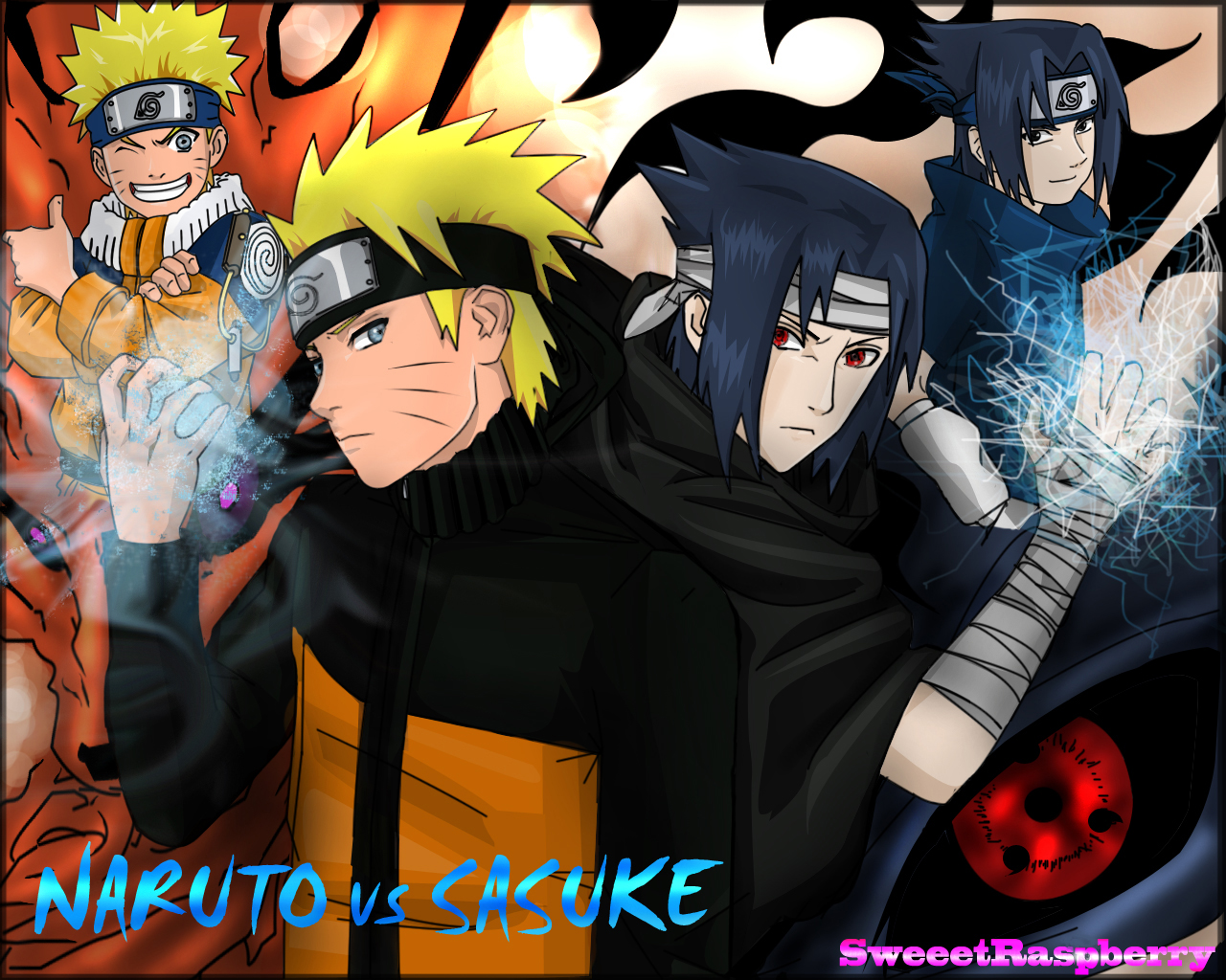 WallpapersKu: Naruto vs Sasuke Wallpapers