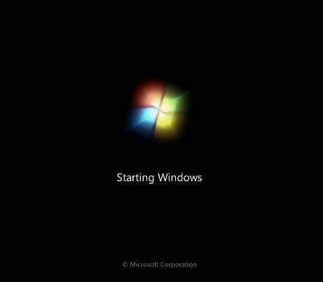 Install Windows 7 From USB, Starting Windows