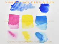バンブーミクストメディア水彩紙にシュミンケの透明水彩絵具を着色