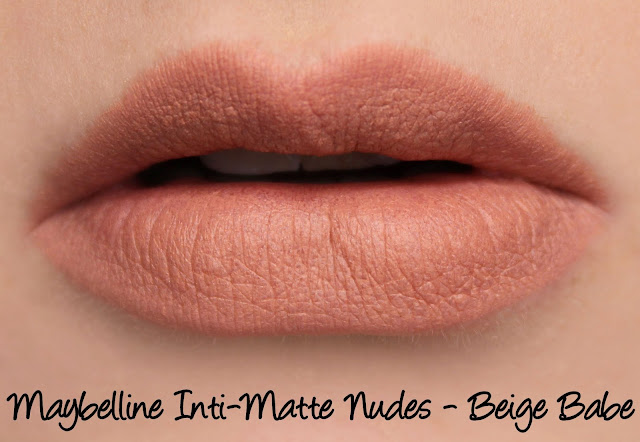 Maybelline Colorsensational Inti-Matte Nudes - Beige Babe Lipstick Swatches & Review