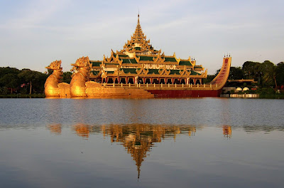 (Philippines) - Myanmar - Yangoon Karaweik Palace on Kandawgyi Lake