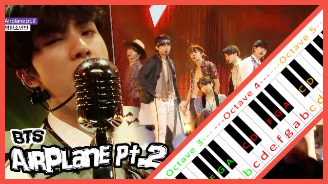 Airplane Pt. 2 by BTS Piano / Keyboard Easy Letter Notes for Beginners