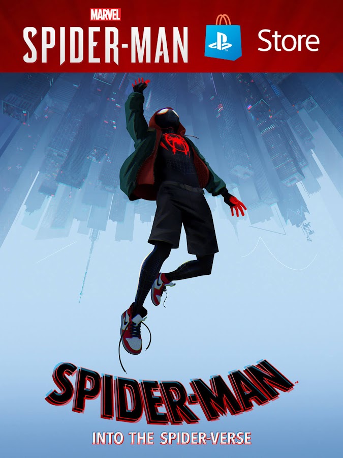 spider-man into the spider verse ps store promotion