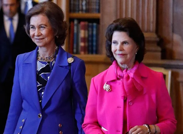 Queen Sofia of Spain, Queen Silvia and pregnant Princess Sofia of Sweden attended second session of Dementia Forum X held at Stockholm Royal Palace