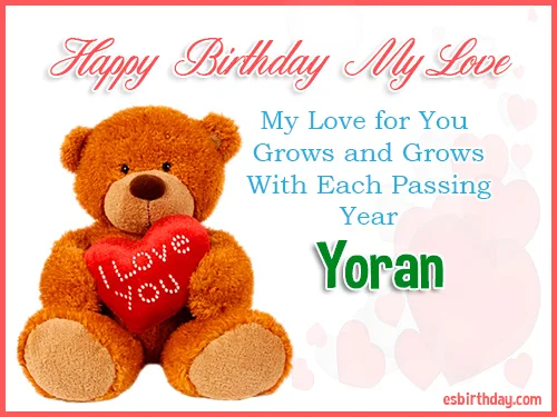 Yoran Happy Birthday My Love
