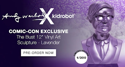 San Diego Comic-Con 2022 Exclusive Andy Warhol 12” Lavender Edition Vinyl Bust by Kidrobot