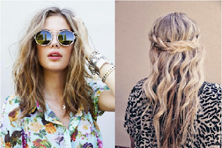 Gaya rambut Boho Waves