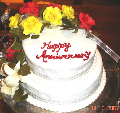 Wedding anniversary cake