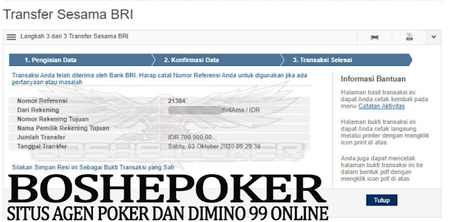 Bukti Kemenangan Member Boshepoker