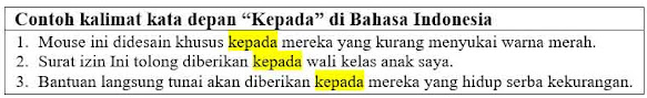 30 Contoh kalimat kata depan "kepada" di bahasa Indonesia