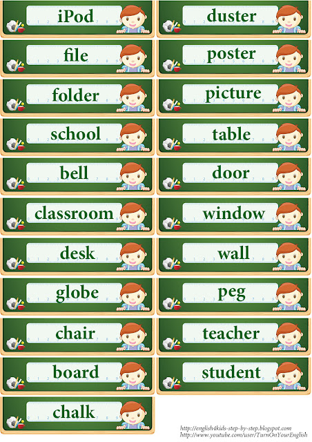 small cards for school vocabulary flashcards