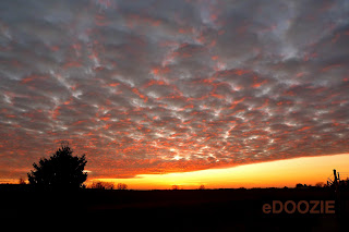 incredible sunset with two tone colors of depth, Wisconsin