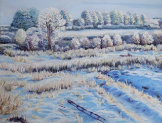 oil painting snowy lanscape Ireland