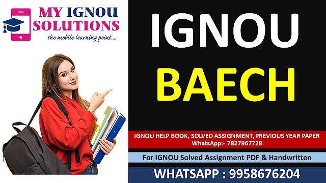 IGNOU BAECH Solved Assignment 2023-24 – B. A. Honours (CBCS)