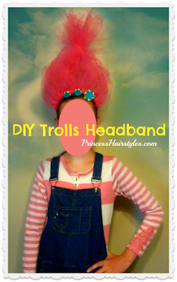 Cute #halloween costume! Trolls headband DIY video tutorial, so easy.