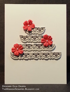 Handmade clean and simple black and white card