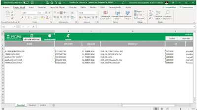 Planilha de Cadastro e Controle de Visitantes em Excel