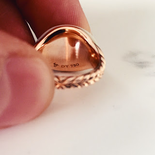 The Bubblegum Pinky was designed by Evan Yurman and boasts an "EY" hallmark inside.