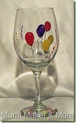 painted wineglass