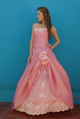 VESTIDO DE FIESTA DE 15 ROSADO