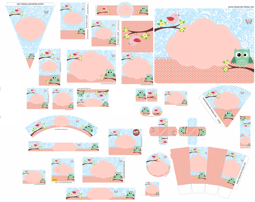 Bird and Owl Free Printable Mini Kit.  