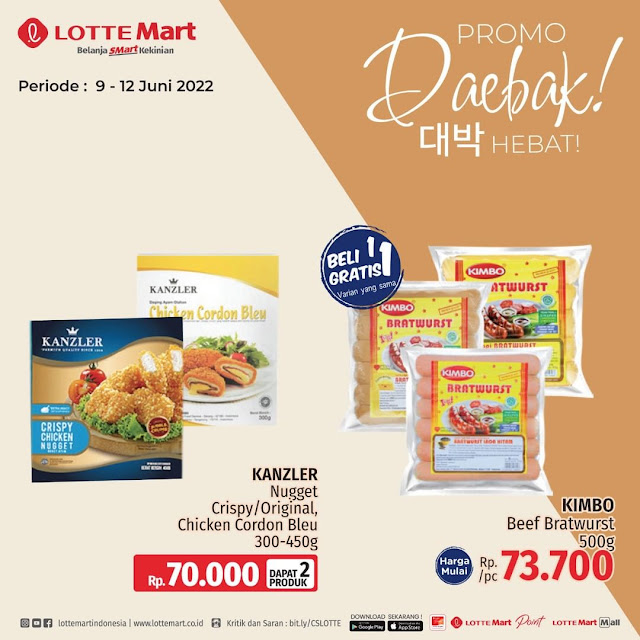 Lottemart Promo DAEBAK Mingguan Periode 09 - 12 Juni 2022