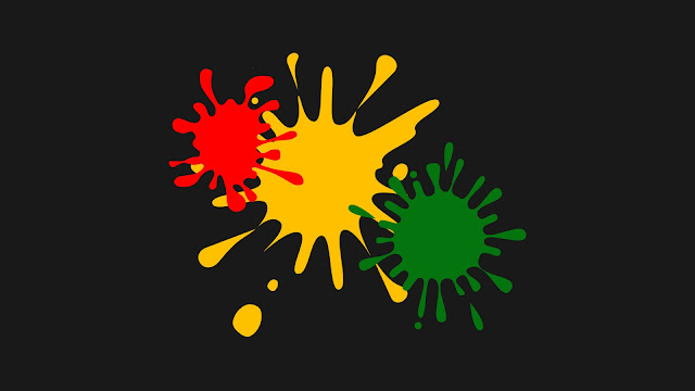 Splash in rasta colors HD Wallpaper