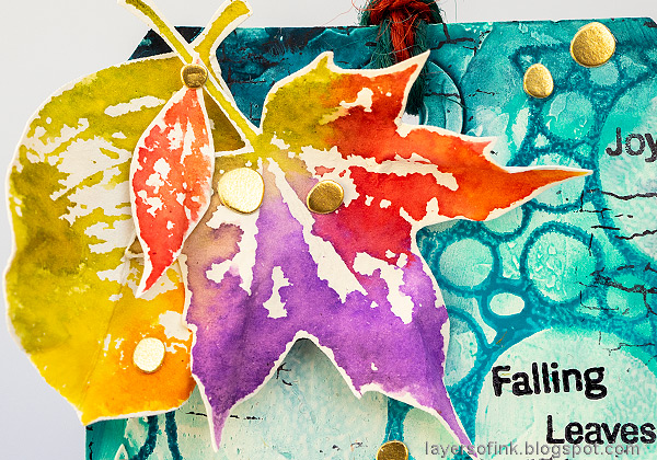 Layers of ink - Autumn tag with die cut stamping tutorial by Anna-Karin Evaldsson.