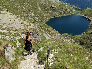 From the trail, a view of Lago Cernello.