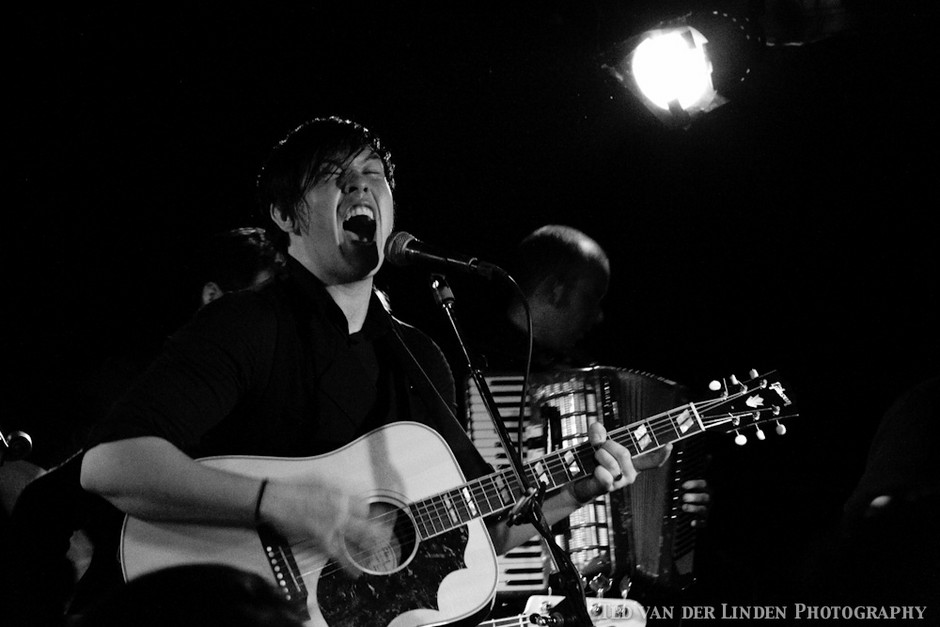 Liam lets out a mighty sound at the Family Crest CD release