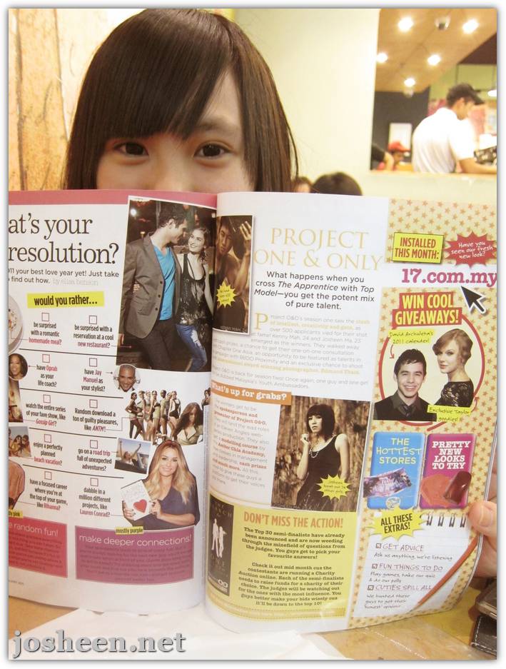 I'm featured on the Seventeen magazine (JAN 2011) together with Kenny! =)