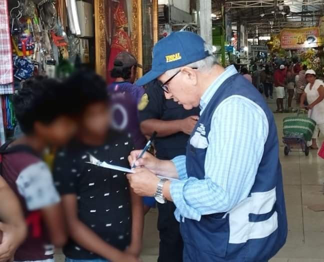 MALA EJECUTAN OPERATIVO PARA ERRADICAR EL TRABAJO INFANTIL EN EL MERCADO SAN PEDRO