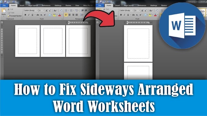 How to Fix Sideways Arranged Word Worksheets