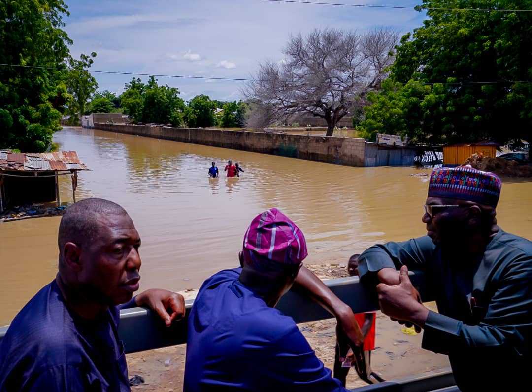 Governor of Lagos State, Babajide Sanwo-Olu, alongside other Governors visit Borno State, extend support to affected families and government following flooding in Maiduguri