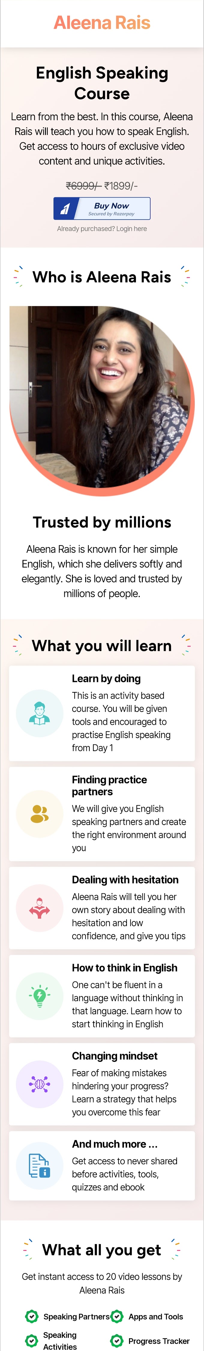 Aleena Mam English Spoken Course Free Download