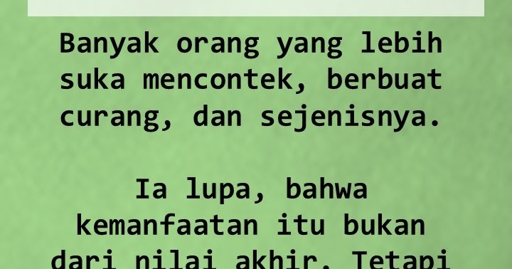 15 Trend Terbaru Kata Kata Motivasi Agar  Tidak  Mencontek 