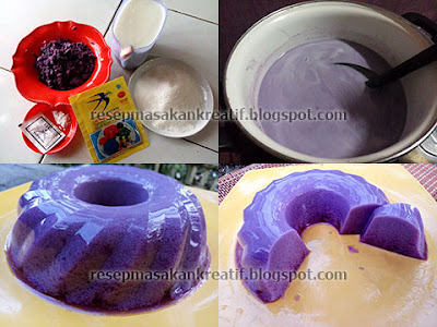 Cara membuat puding ubi ungu