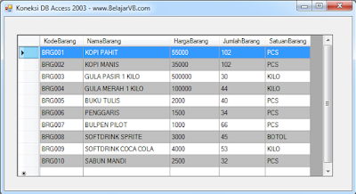 Cara Koneksi Database Access 2003 (mdb) Pada VB .Net 2012