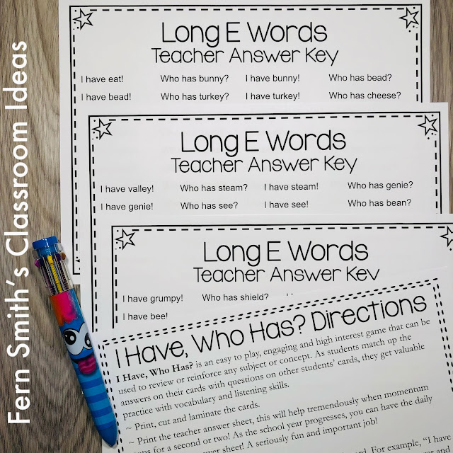 Click Here to Download This I Have, Who Has? Long Vowel Words Vocabulary Development Game Resource For Your Classroom Today!