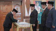  Sekda Tanjab Barat Hadiri Pengukuhan Pjs Bupati Tanjung Jabung Barat, dr. H. MHD. Fery Kusnadi