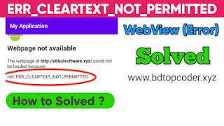 Cleartext HTTP traffic not permitted (Android Studio)