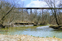 Railroad bridge in Charles Sauriol Park