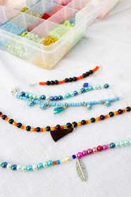 How to make necklaces and bracelets with kids using Dragonfly Designs DIY Jewelry making kits